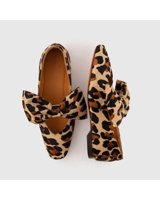 Mariano Shoes Brown Cacia Ballerina Leopard
