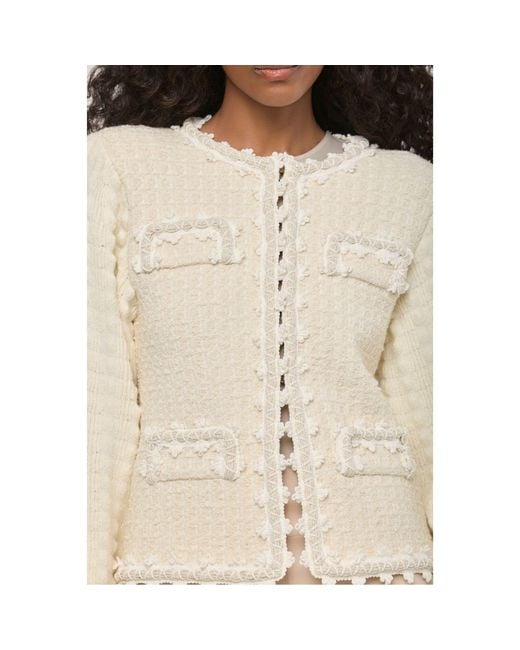 The Extreme Collection Natural Neutrals Ecru Tweed-Style Structured Cardigan Kingston