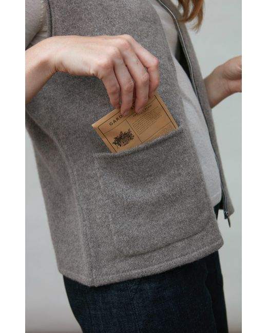 Paul James Knitwear Gray Neutrals Lambswool Larkspur Knitted Gilet