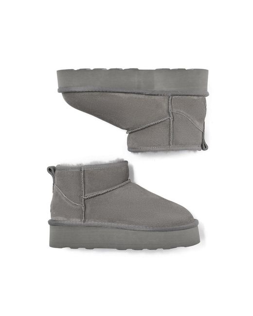 EverAu Australia Gray Heron Ultra Mini Platform Boots
