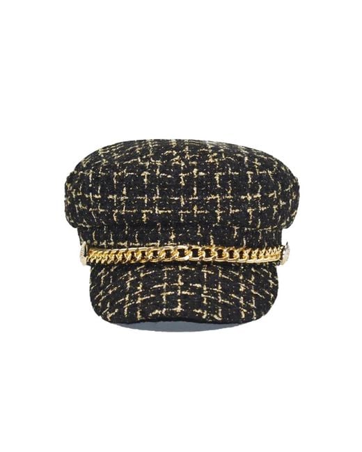 Chanel Joan Elkayam Green Tweed Baker Boy Hat