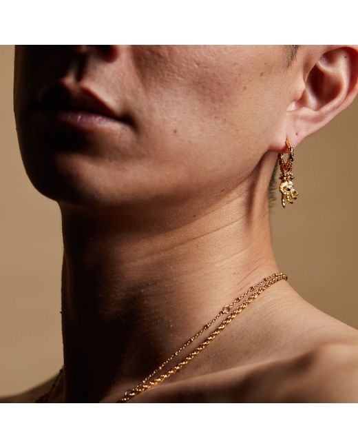 Kasun Metallic Hand Of The Protector Earrings for men
