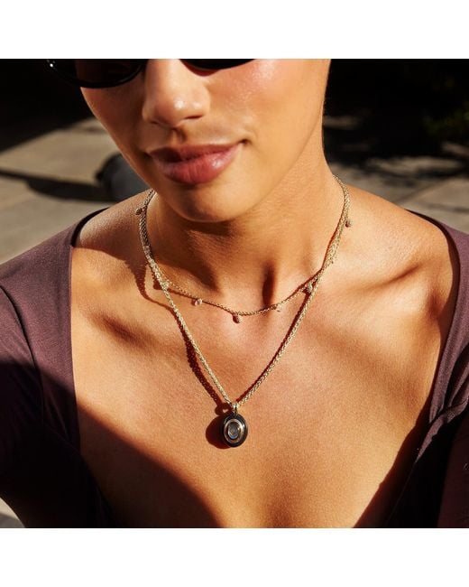 Stone Fruit Metallic Core Necklace