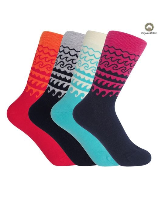 Peper Harow - Made in England Red Wave Socks Bundle