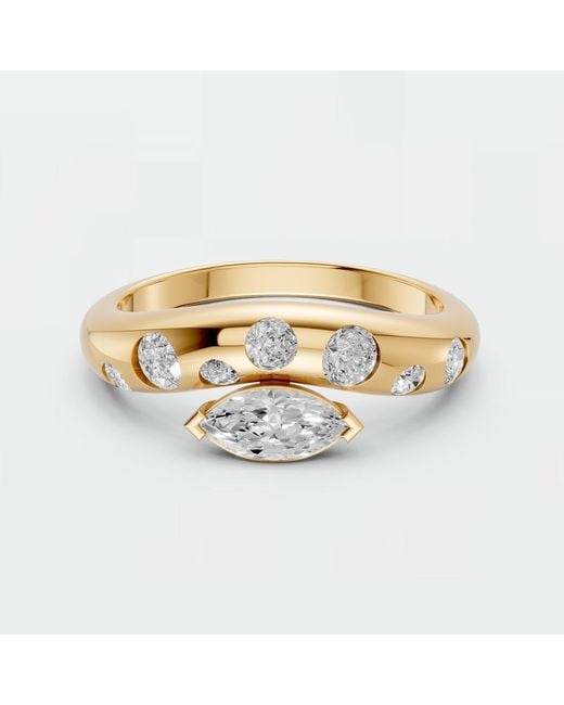 Aya Fine Jewelry Metallic Marquise Lab Diamond Scatter Ring
