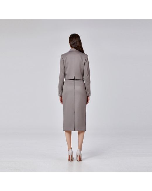 Smart and Joy Gray Crop Tailor Jacket