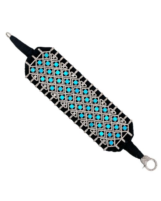 Artisan Blue Diamond Statement Bracelet