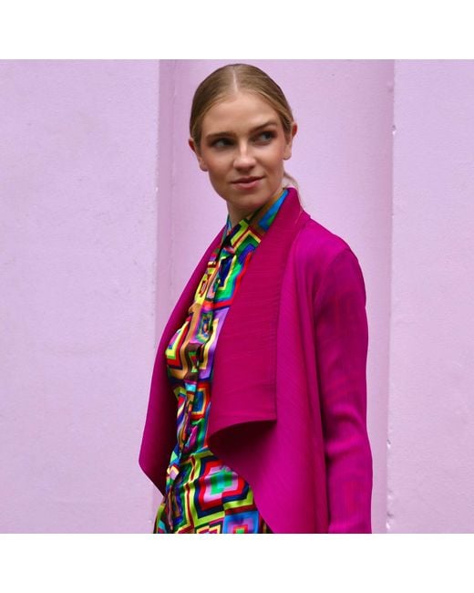 Beatrice von Tresckow Pink Waterfall Crinkle Coat