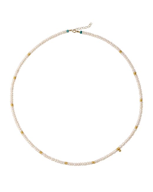 Bombyx House Metallic Tiny Pearl Station Necklace