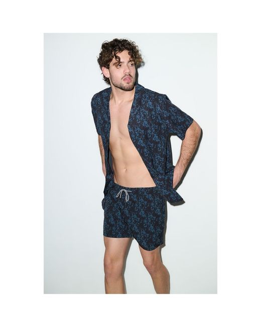 Playaluxe Black Saint Tropez Cabana Shirt Charcoal Haze for men