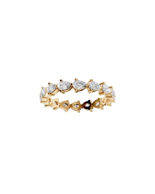 Aya Fine Jewelry Metallic Pear Lab Diamond Eternity Band Ring
