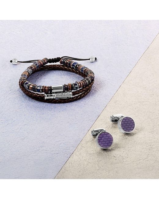 Tateossian Purple Thompson Brick Cufflinks for men