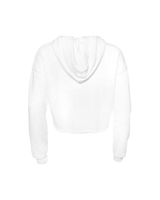 ADIBA White Embroidered Bear Hoodie Sweater