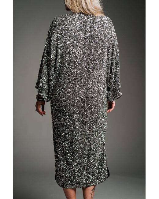 Little Lies Gray Lady Stardust Sequin Dress