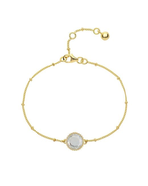 Auree Jewellery Multicolor Barcelona April Crystal & Gold Birthstone Bracelet