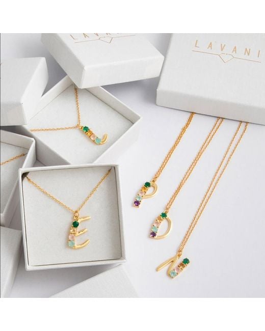 Lavani Jewels Multicolored Initial W Necklace
