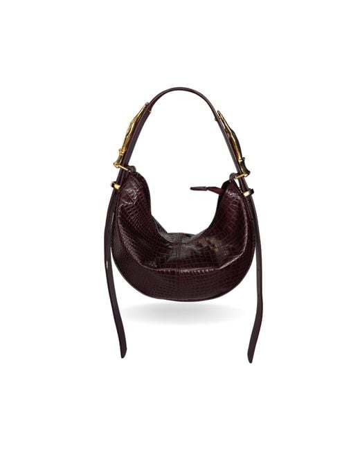 Indigolush Multicolor Hobo Adjustable Hand Shaped Leather Bag Mini Cherry Two Hands