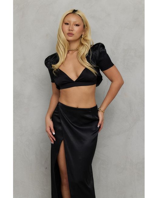 Why Mary Black Victoria Satin Bolero Jacket