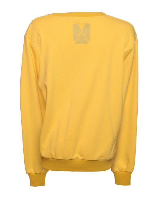 Miracles Manifester Yellow Oversized Embroidered Gemini Sign Sweatshirt