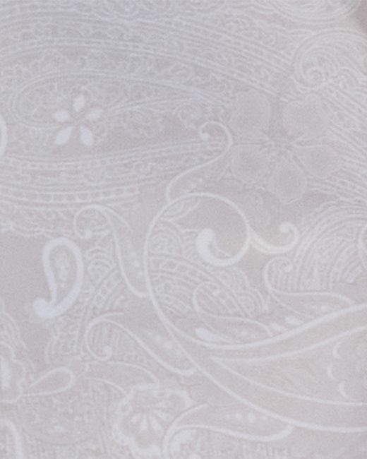 Lords of Harlech White Neutrals Victoria Paisley Explosion Ivory V-Neck Printed Top