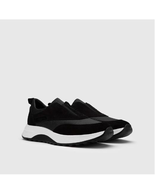 Ilvi Black Baar Suede Leather-Fabric Sneaker for men