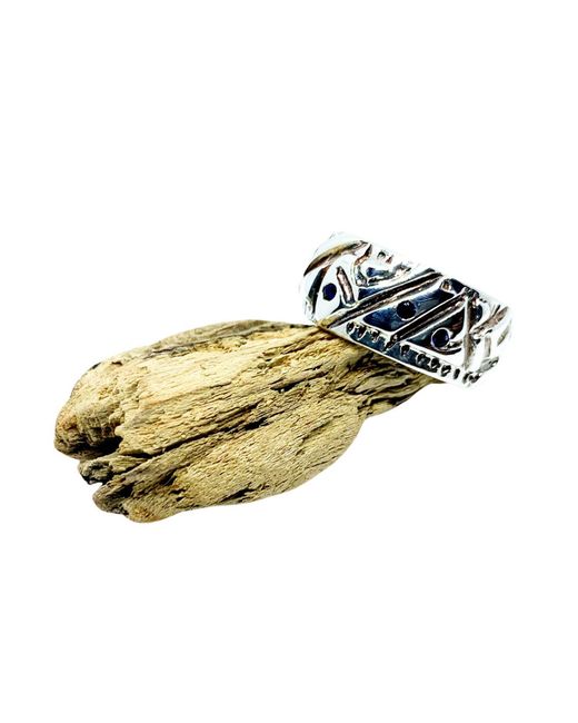 Tg-Jewellery by Tamara Gervasio Green Abstract Ring – Sterling With Sapphires for men