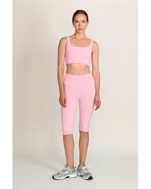 The Koozy Pink Daru High Waist Cropped Leggings