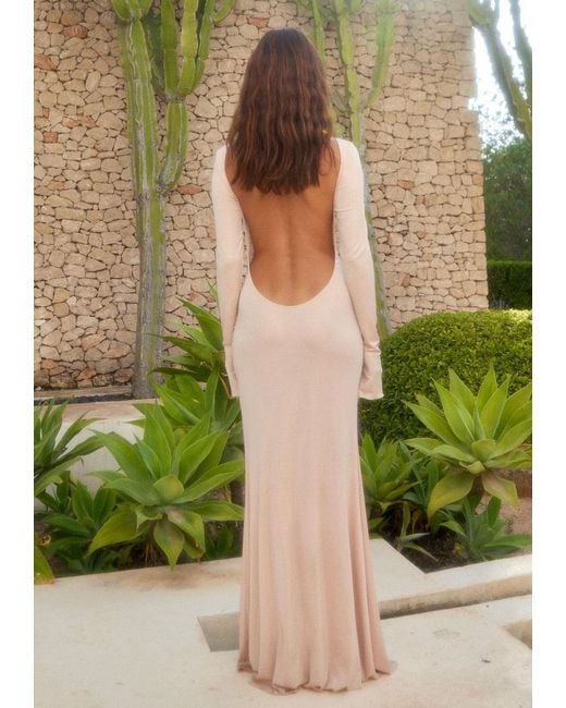 Alia Studio Pink Lueur Maxi Jersey Dress
