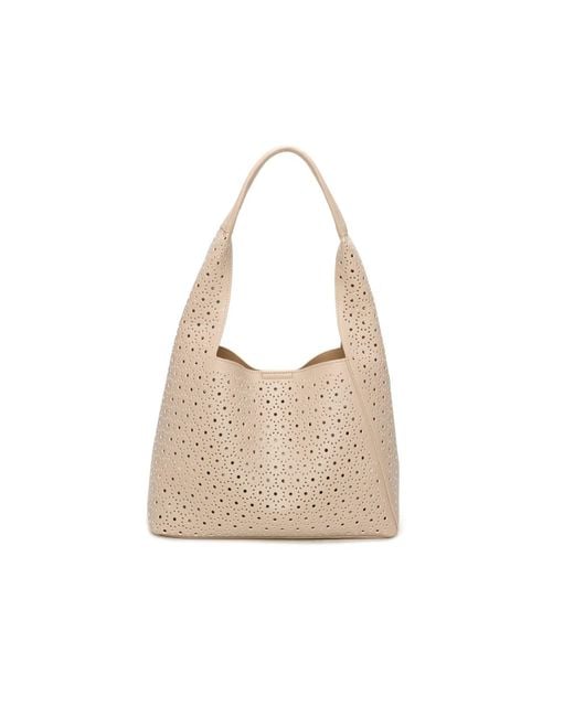 Lilly Loves Natural Cream Cut Out Shoulder Bag
