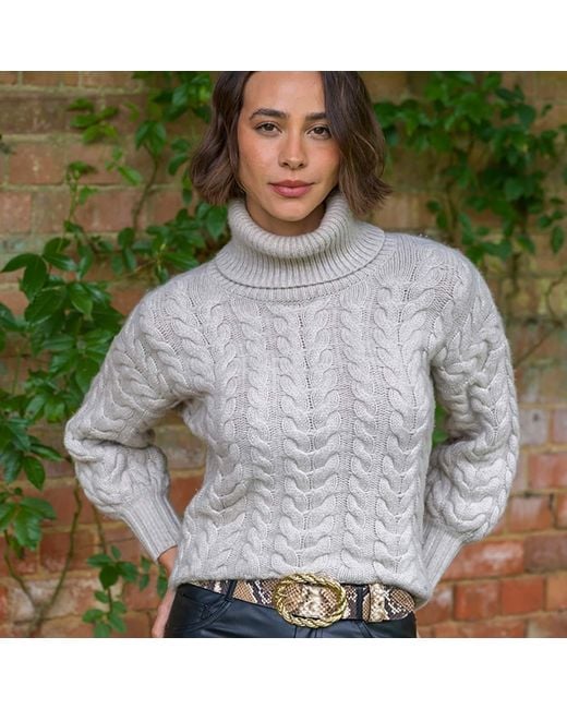 Peachy Belts Ltd Metallic Python Print Belt With Rope Buckle