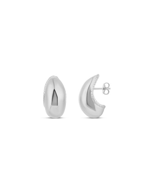 SHYMI Metallic Textured Bean Hoops