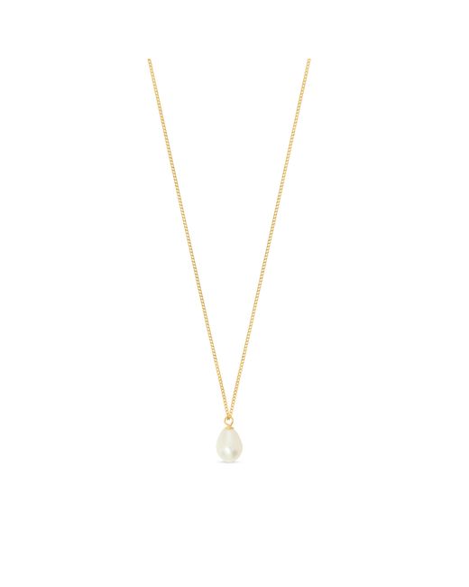 Esterah Metallic Pearl Drop Necklace