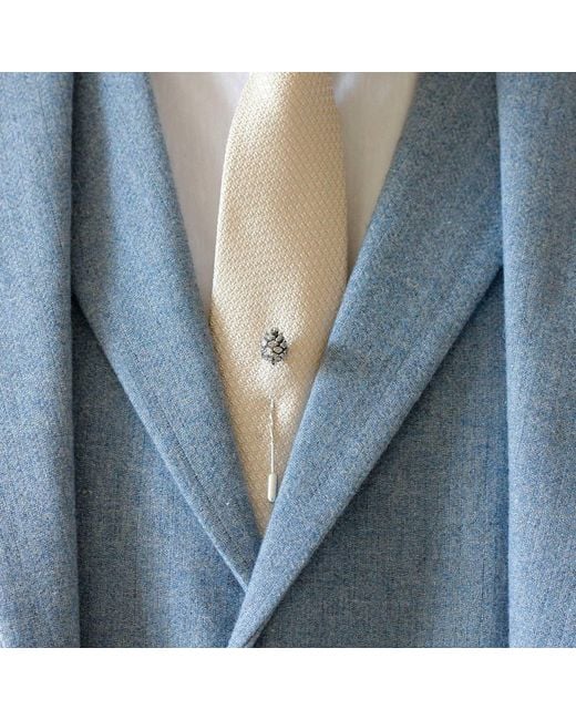 Lee Renee Metallic Baby Pine Cone Tie Pin for men