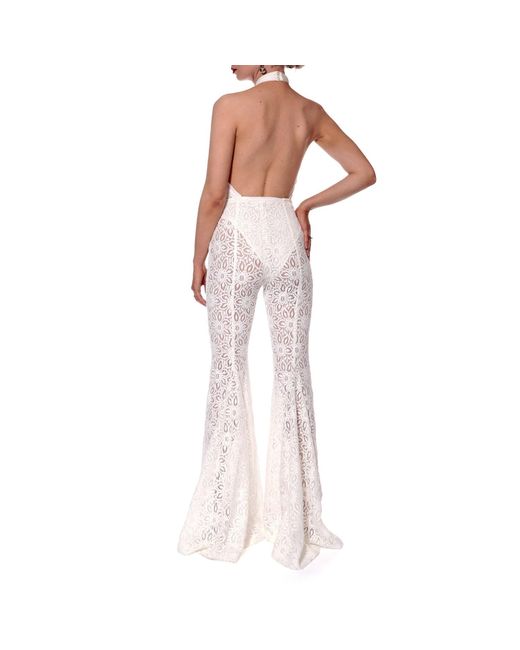AGGI by HALEWSKI Gray Adley Off Lace Flared Pants
