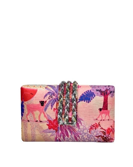 Simitri Pink Faerie Braided Clutch