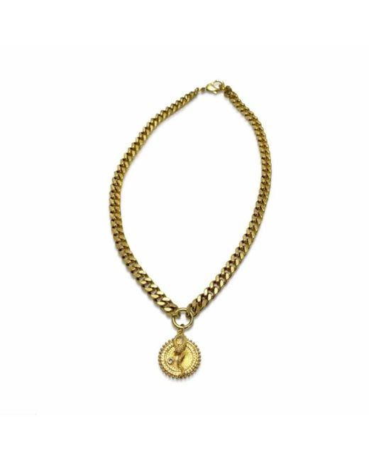 Rachel Nathan Metallic Queen Snake Curb Necklace