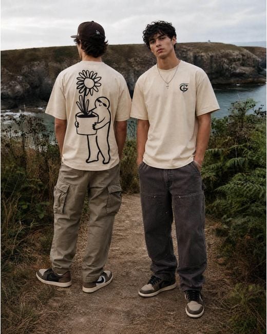 The Gt Atelier Natural Neutrals Graphic T-Shirt for men