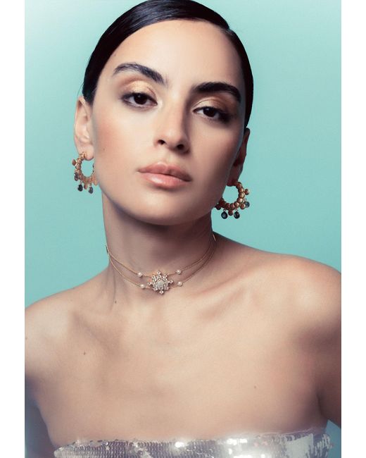 Lavani Jewels Metallic Ganimedes Hoop Earrings