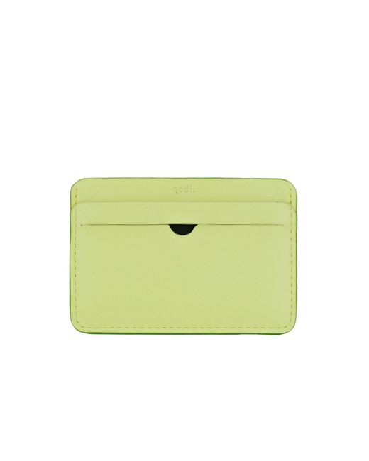 godi. Green Handmade Leather Cardholder