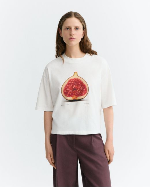 Thinking Mu White Figa Lena Oversize T-Shirt