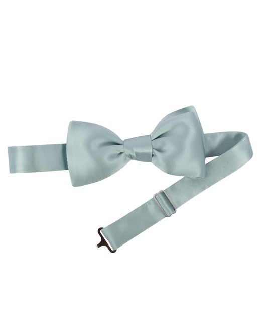 LE COLONEL Blue Mint Silk Bow Tie for men