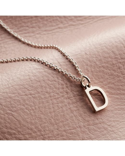 Posh Totty Designs Metallic Sterling Initial Letter Necklace