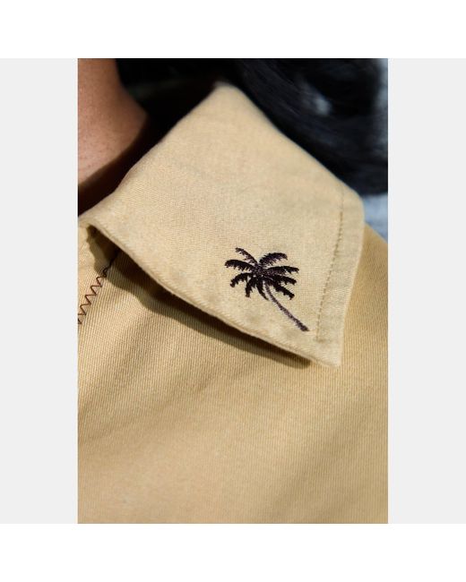 Nooltrends Natural Neutrals Latte Palmeraie Embroidered Jacket for men