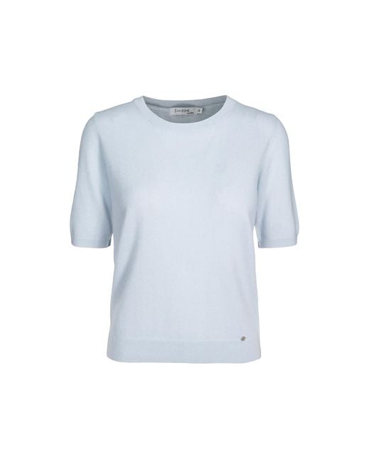 tirillm Blue Alina Cashmere T_ Shirt- Light