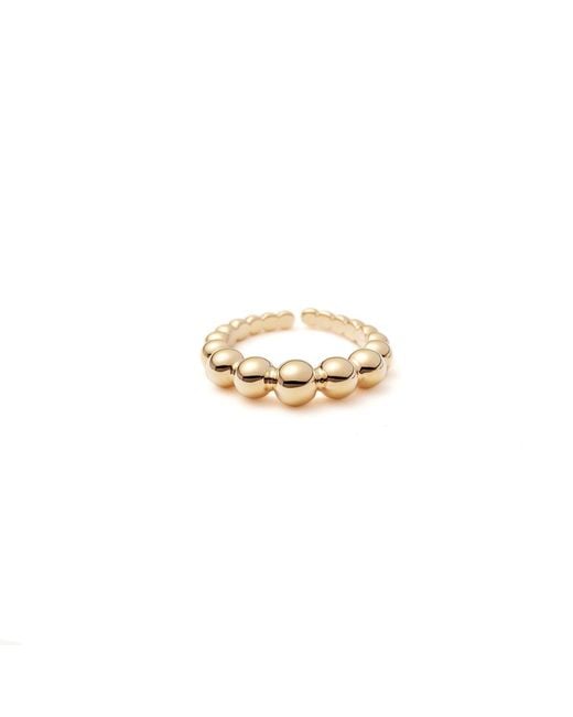 Shabella Nyc Metallic Adjustable Bold Spheres Ring
