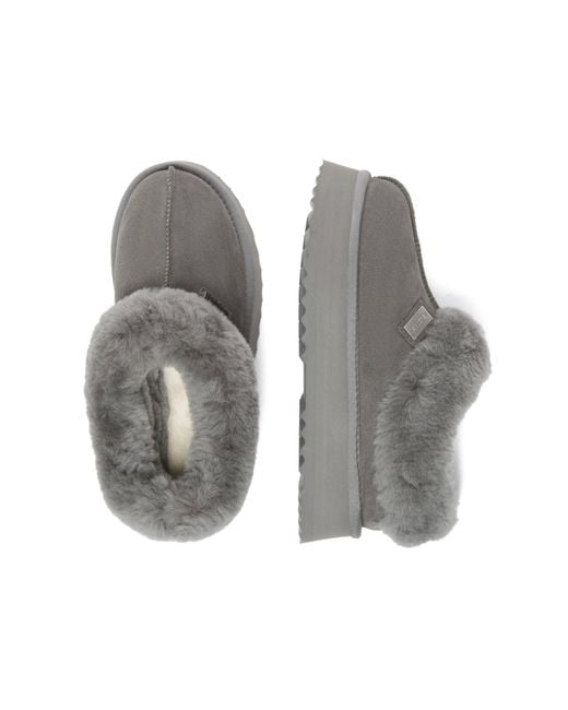EverAu Australia Gray Topknot Leather Slippers
