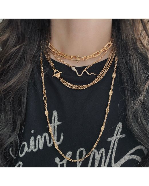 IN CAUDA VENENUM Brown Uraeus Necklace