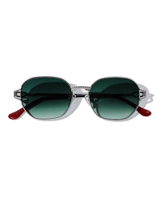 Cossimo Green Sarcelle En Cote Metal Sunglasses