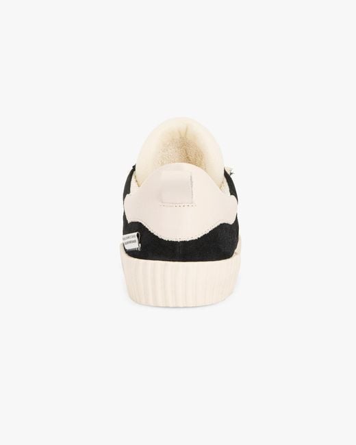 Springa | Unique Vulcanized Sneakers Italian Handmade Black Wavy Suede Logo for men