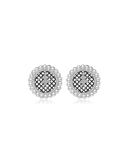 Retro Chic White Royal Ballet Earrings